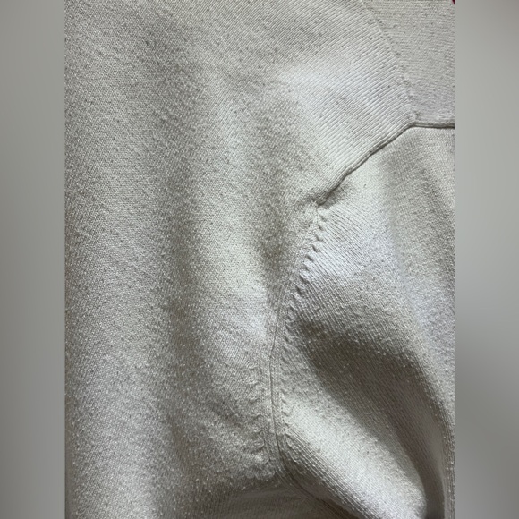 J McLaughlin Long White Cardigan Sweater With Sleeve Stain - Picture 3 of 5